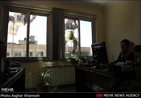 تصاویر: کارگران ارتفاع