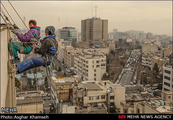 تصاویر: کارگران ارتفاع