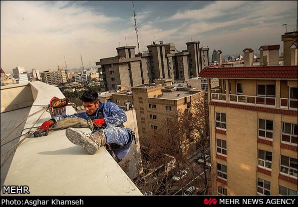 تصاویر: کارگران ارتفاع