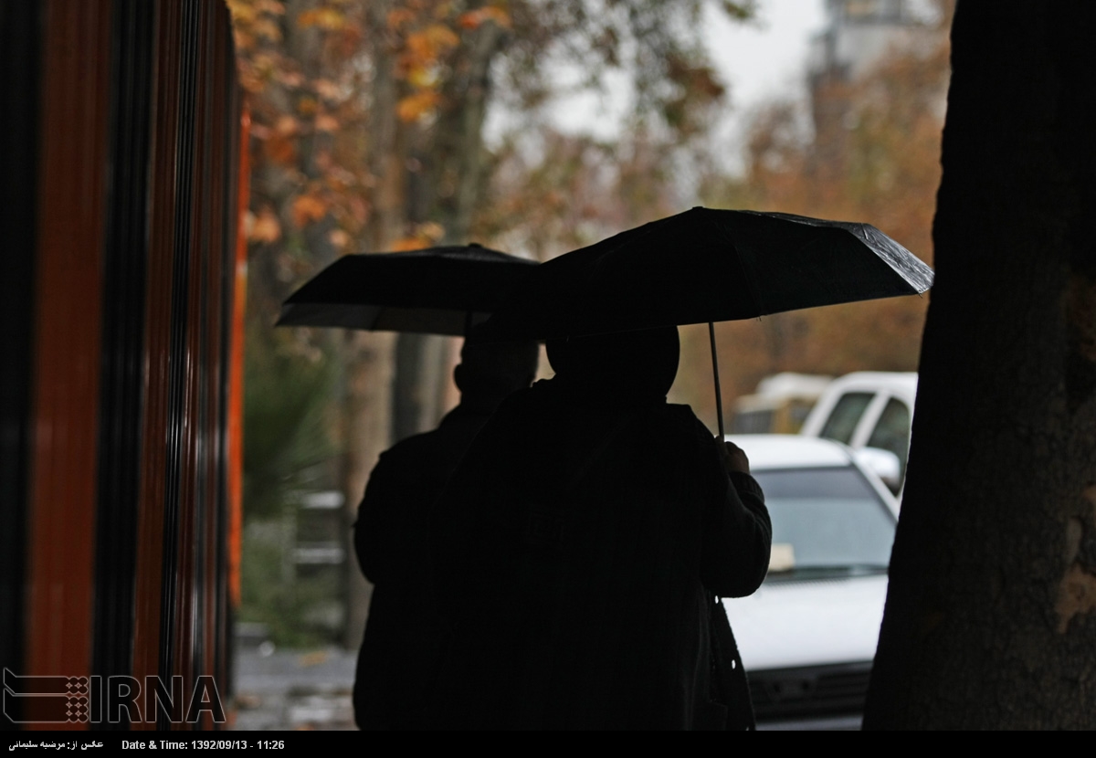 باران پاییزی در تهران