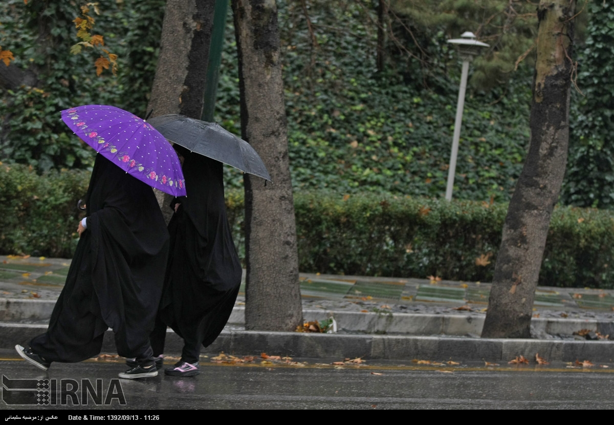 باران پاییزی در تهران