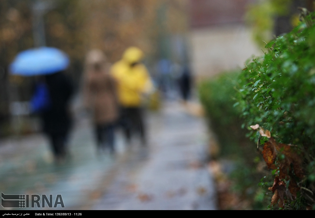 باران پاییزی در تهران