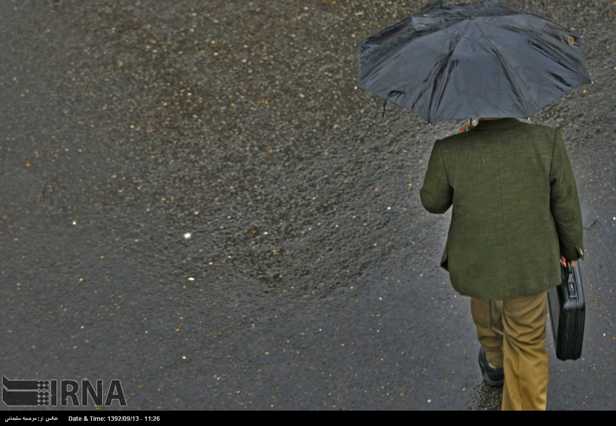 باران پاییزی در تهران