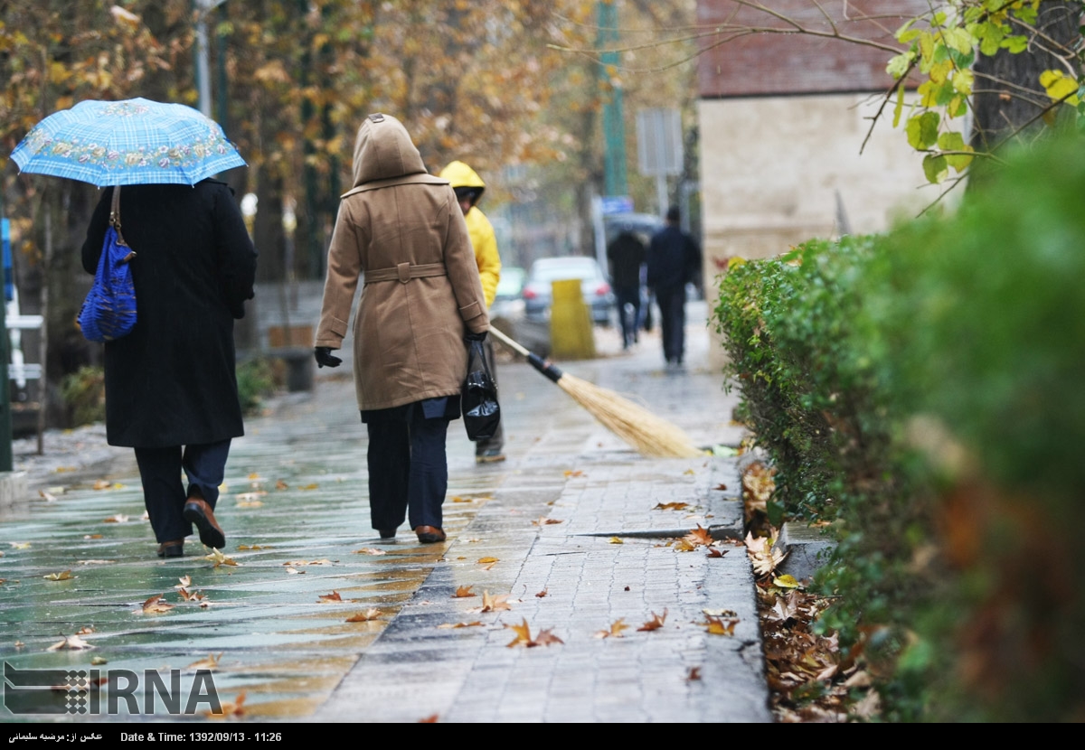 باران پاییزی در تهران