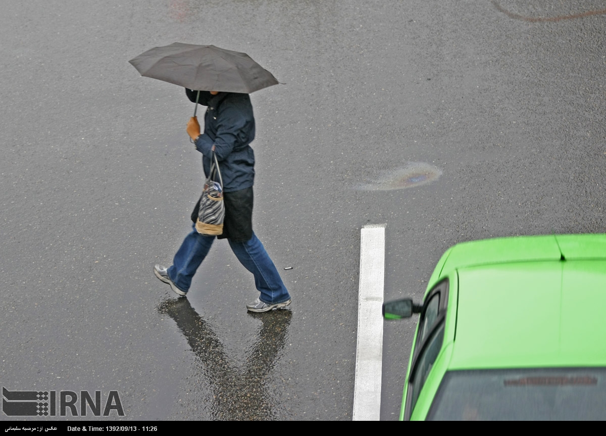باران پاییزی در تهران