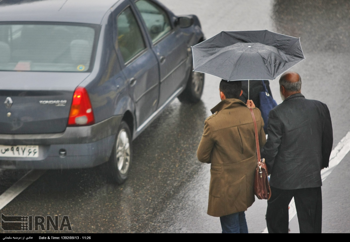 باران پاییزی در تهران