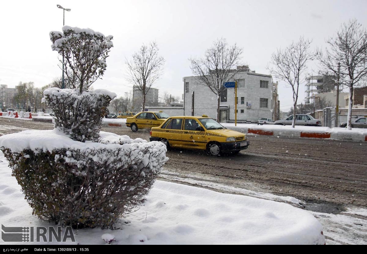برف پاییزی در اردبیل