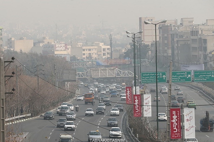 آلودگی هوای دوشنبه اول دیماه تهران