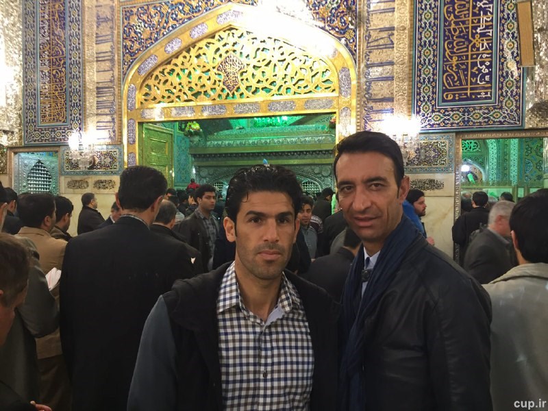 حضور دو کاپیتان مشهدی در حرم امام رضا(ع)