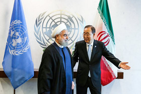 دیدار روحانی با بانکی مون