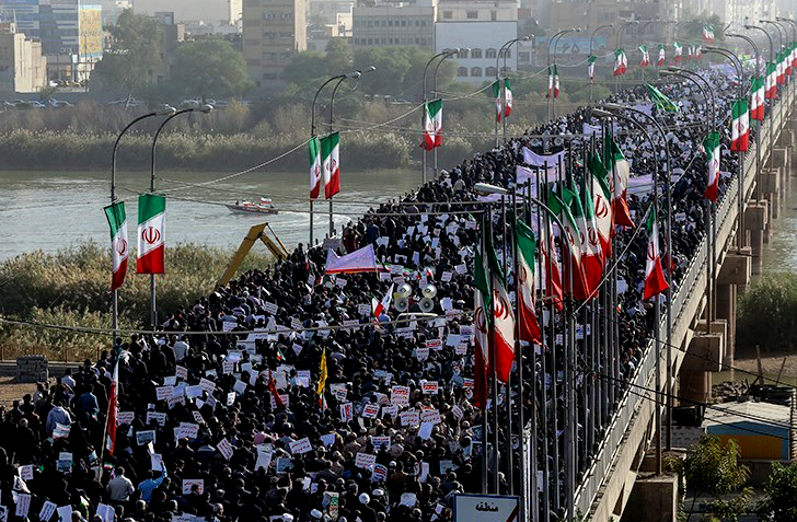 راهپیمایی گسترده علیه آشوبگران
