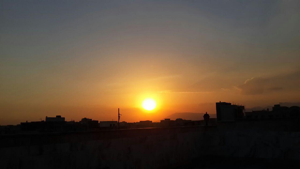 غروب خورشید در تهران