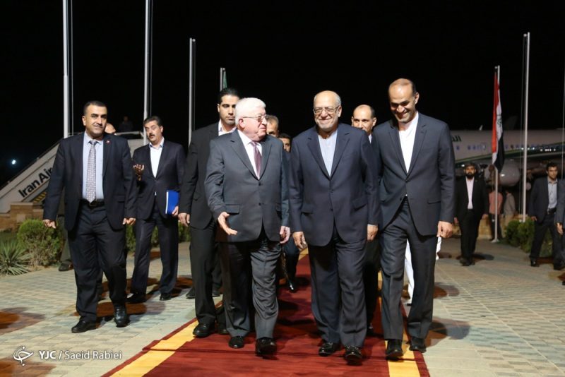 ورود رییس‌جمهور عراق به تهران