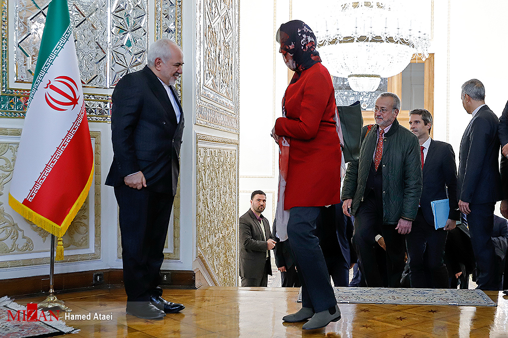 دیدار مسئول سیاست خارجی اتحادیه اروپا با ظریف