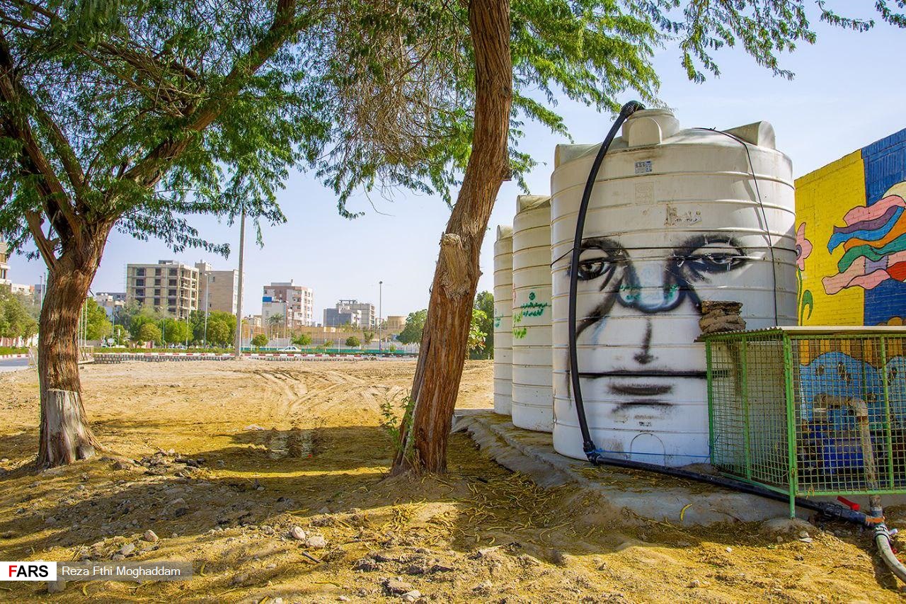 «دیوارنگاری» در بندرعباس