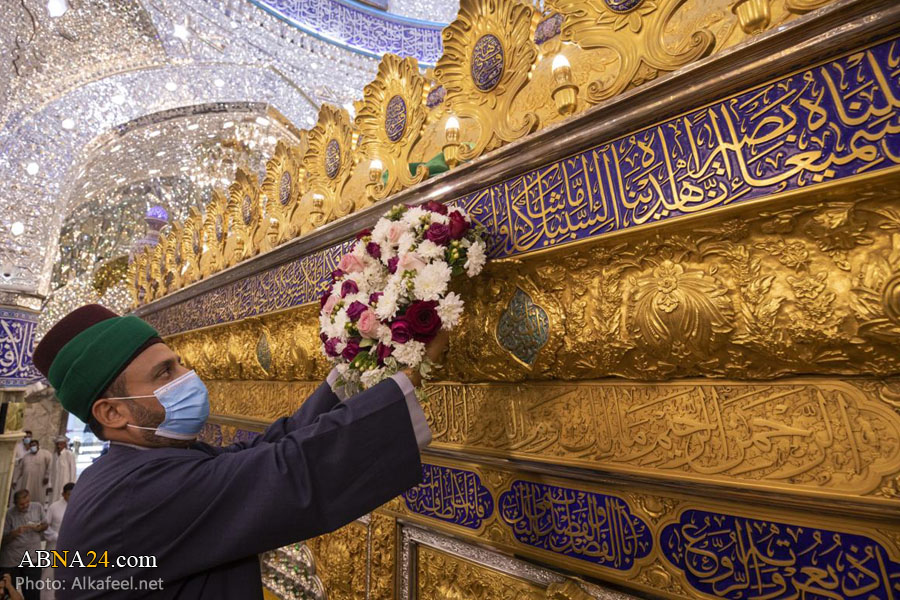 گل آرایی حرم مطهر حضرت عباس(ع)