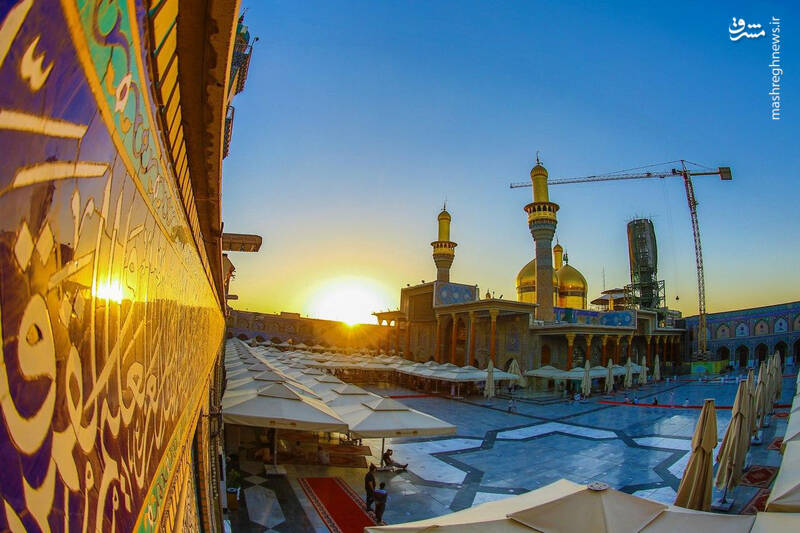 طلوع زیبای خورشید در کاظمین