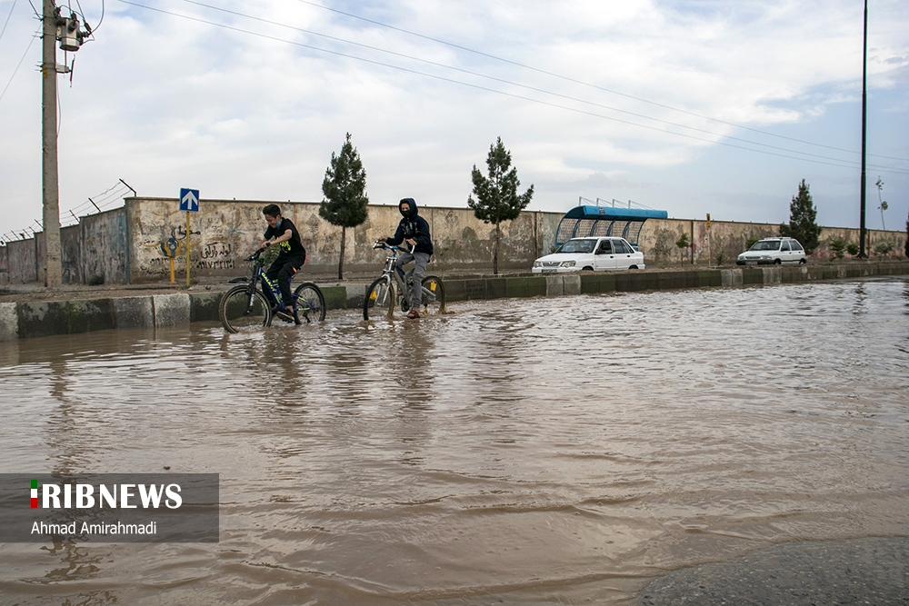آب گرفتگی در معابر سمنان
