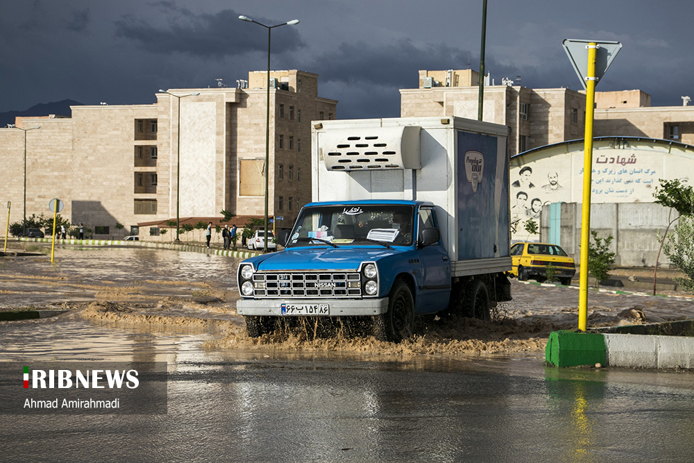 آب گرفتگی در معابر سمنان