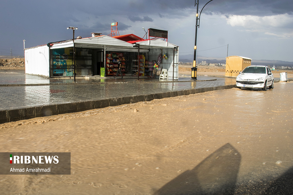 آب گرفتگی در معابر سمنان