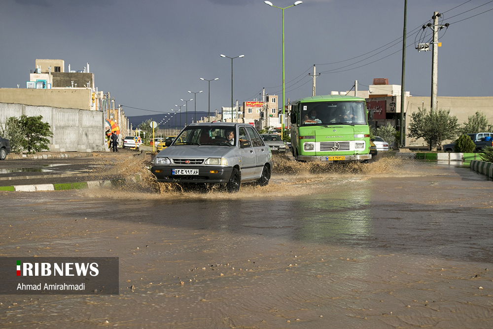 آب گرفتگی در معابر سمنان