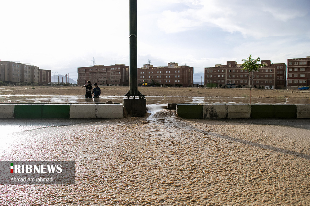 آب گرفتگی در معابر سمنان