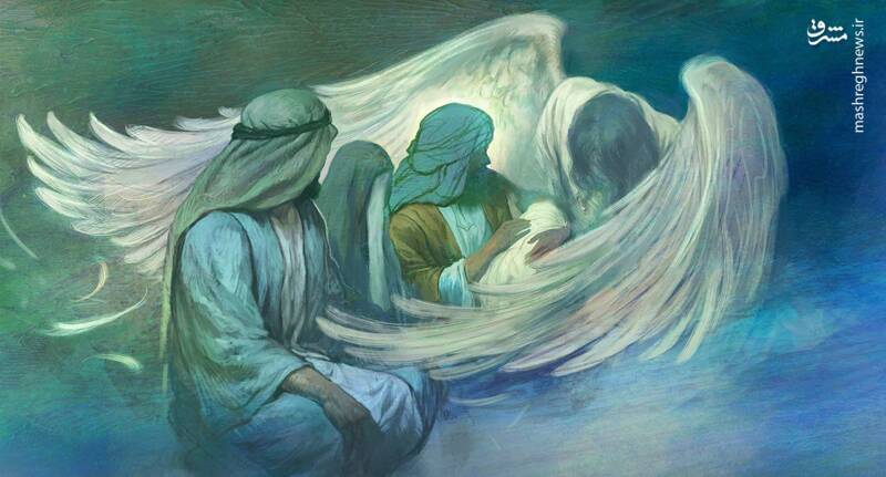 تصویرسازی حسن روحالامین از ولادت امام حسین(ع)
