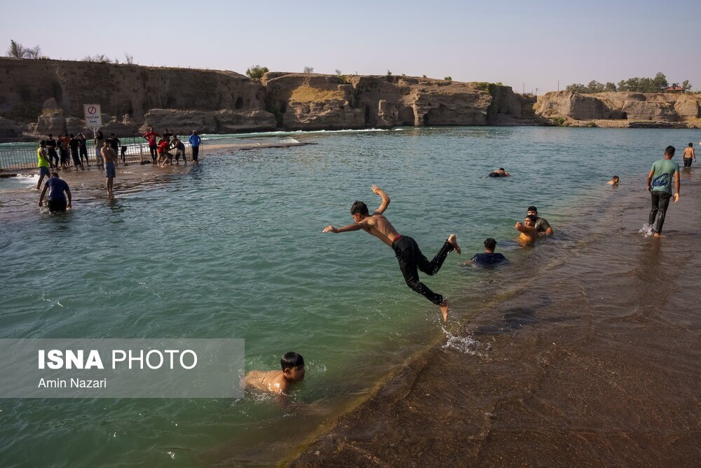 شنا در رودخانه «دز»