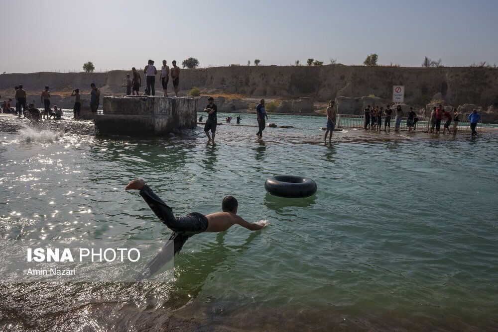 شنا در رودخانه «دز»