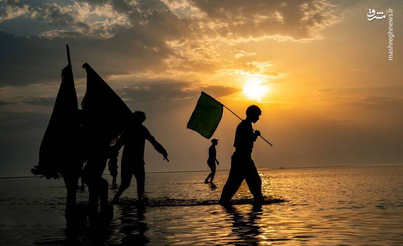 پیاده‌روی اربعین روی آب!