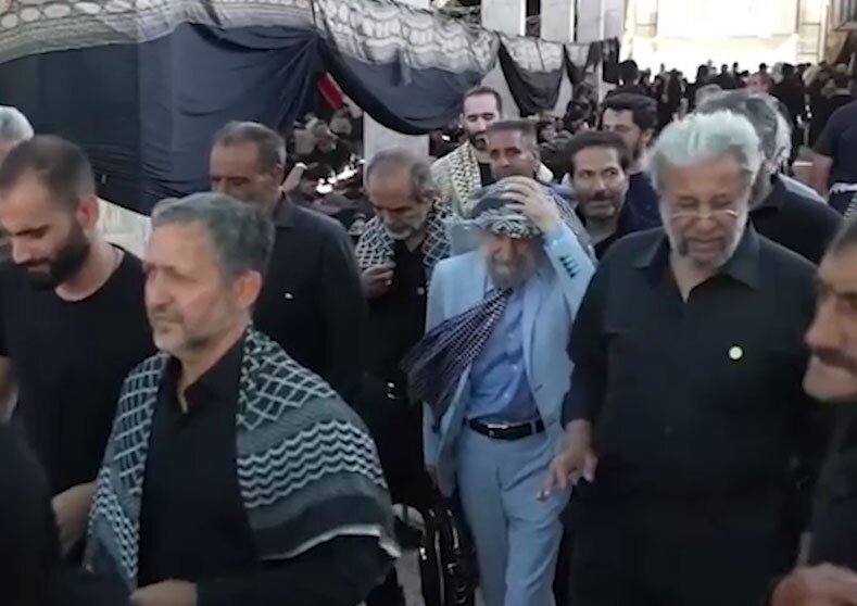حضور هنرمندان پیشکسوت در طریق نجف به کربلا