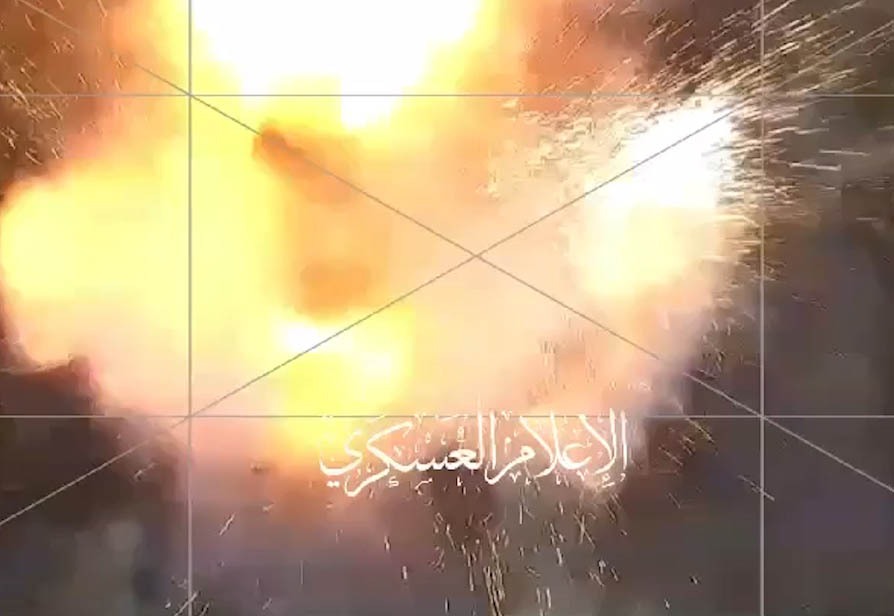 لحظه انهدام تانک مرکاوا در عملیات طوفان الاقصی