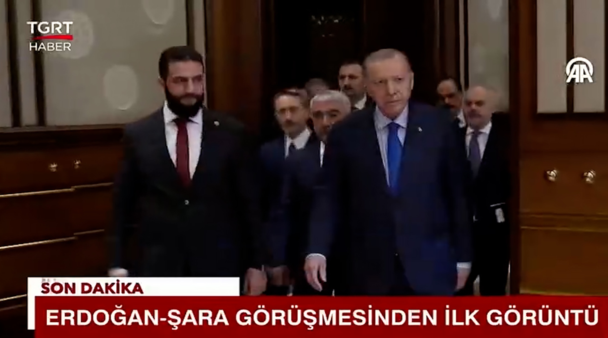 لحظات ملاقات اردوغان با محمد الجولانی