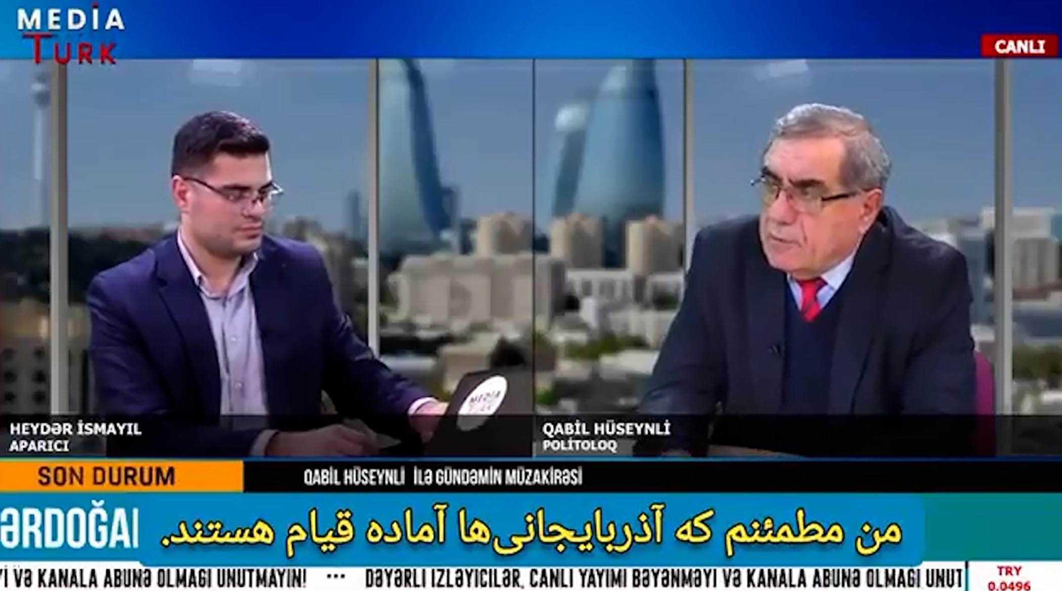 مشاور علی‌اف در تلویزیون باکو: آذربایجان [ایران] آماده قیام است و نتانیاهو کمکشان می‌کند!