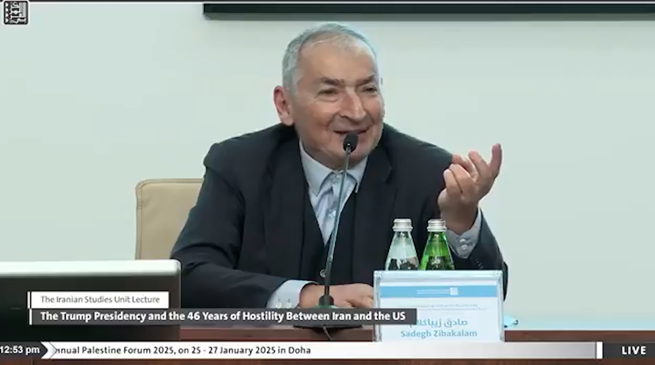 زیباکلام در قطر: مردم ایران نتانیاهو را به‌عنوان یک قهرمان تحسین می‌کنند! +زیرنویس