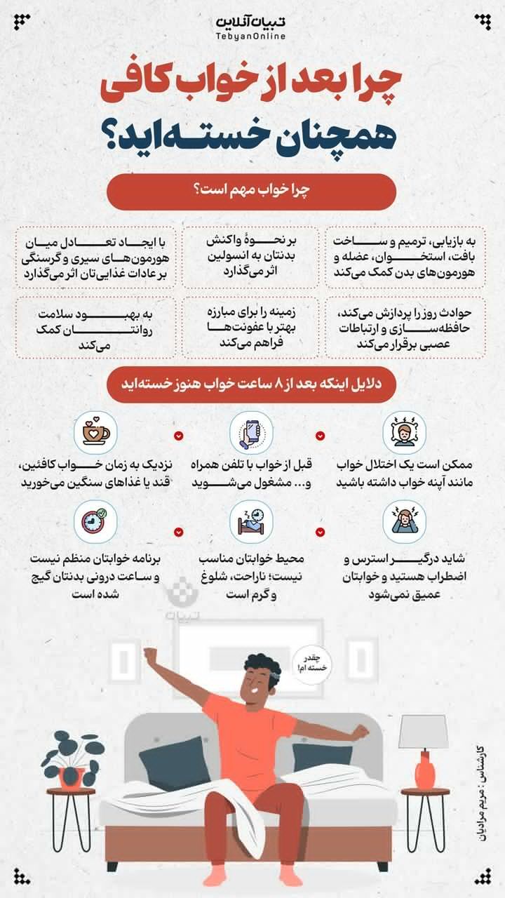 چرا بعد از خواب کافی همچنان خسته‌ایم؟