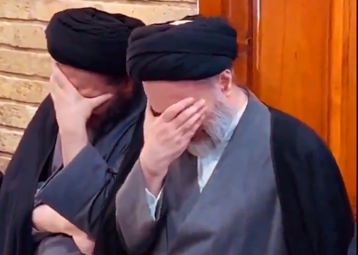 گریه پسران آیت الله سیستانی برای سید حسن نصرالله