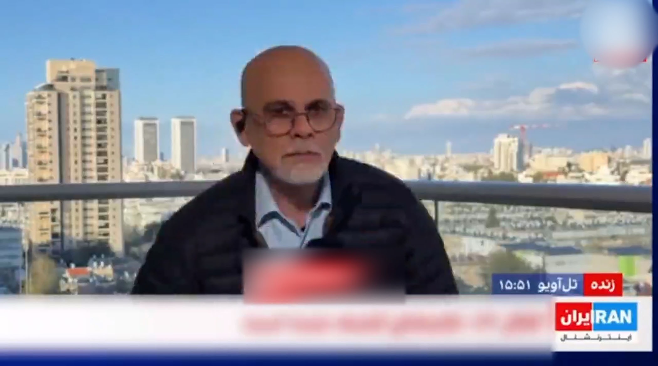 لحظه فرار خبرنگار صهیونیست با حمله موشکی ایران