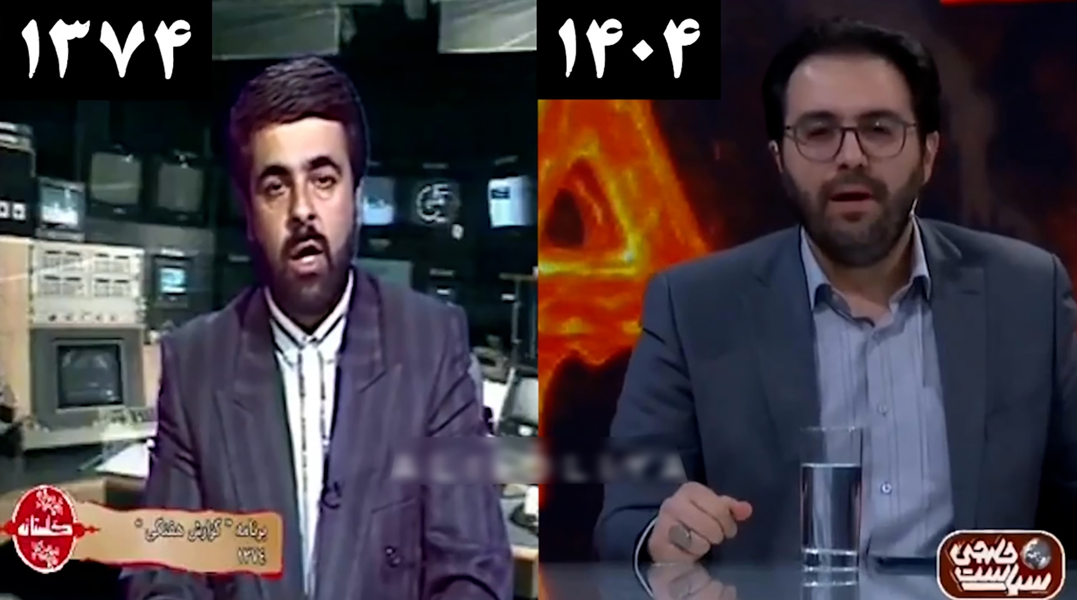 مقایسه دیدنی سطح مجری صداوسیمای لاریجانی و جلیلی