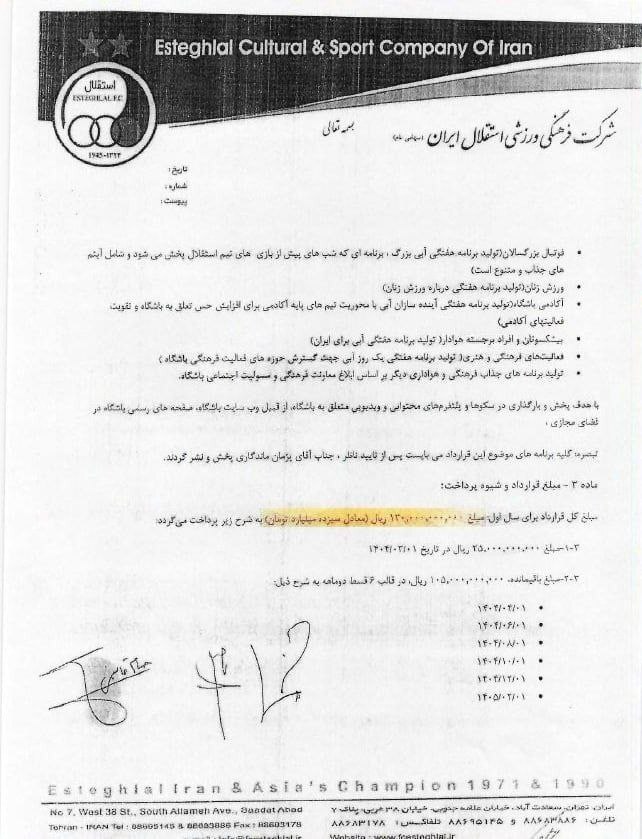 راز قرارداد عجیب استقلال!