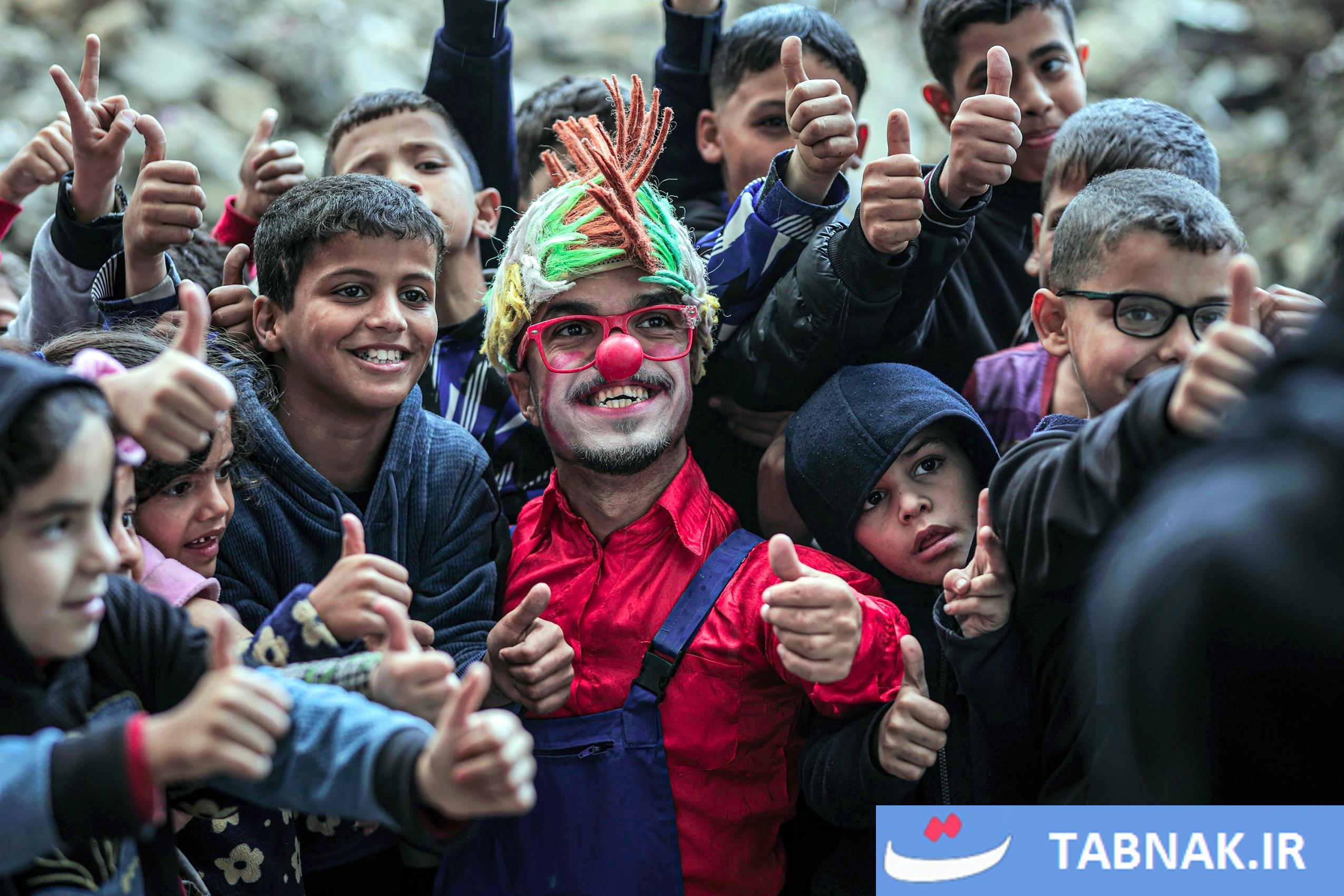 عکس:بریک کلائون؛سلبریتی کودکان غزه