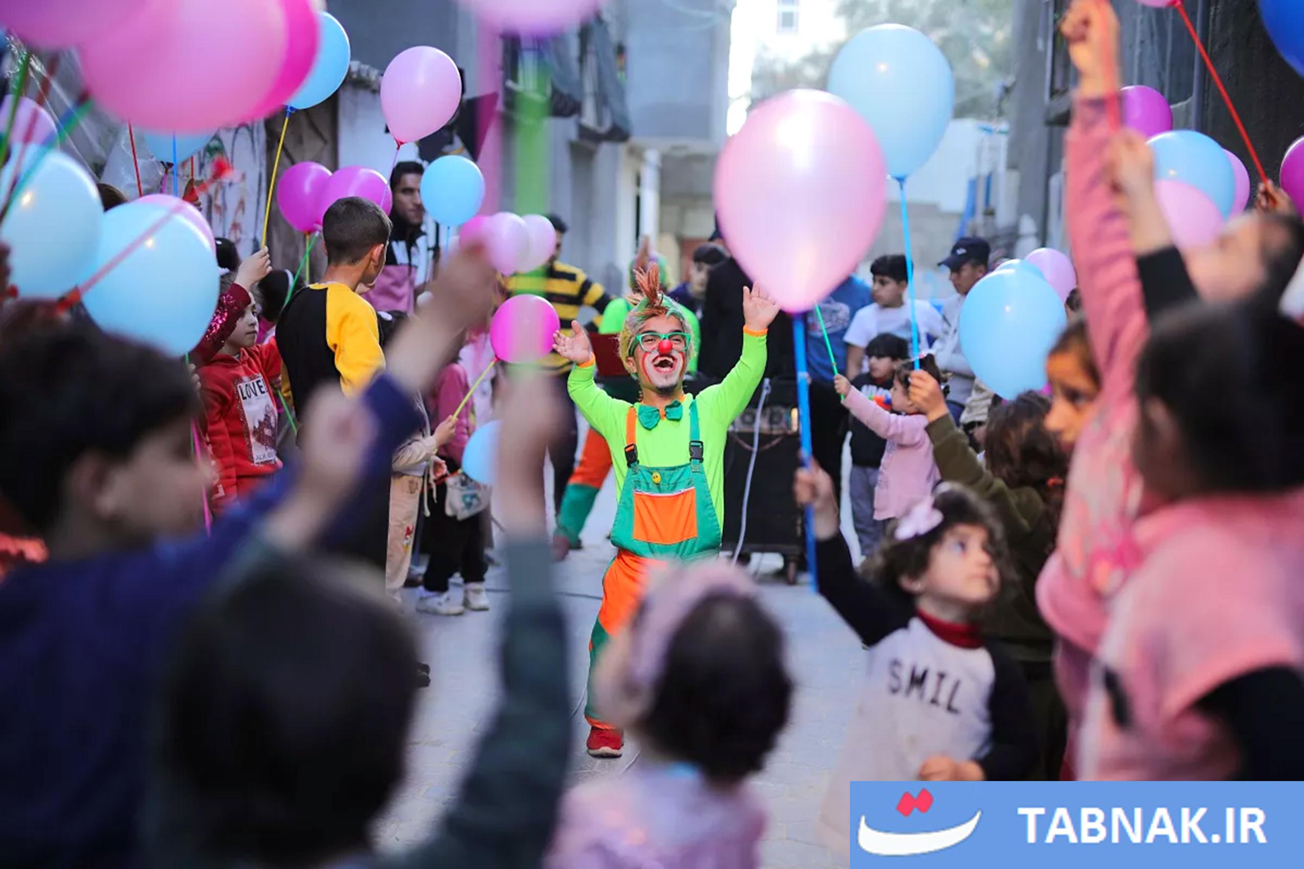 عکس:بریک کلائون؛سلبریتی کودکان غزه