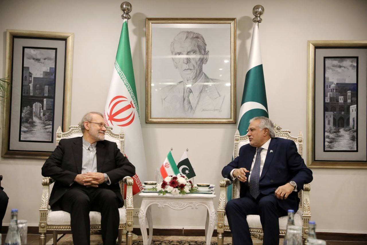 دیدار لاریجانی و وزیر خارجه پاکستان در اسلام‌آباد