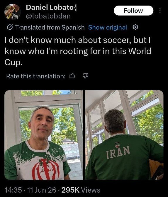 توییت جالب یک اسپانیایی درباره جام‌جهانی