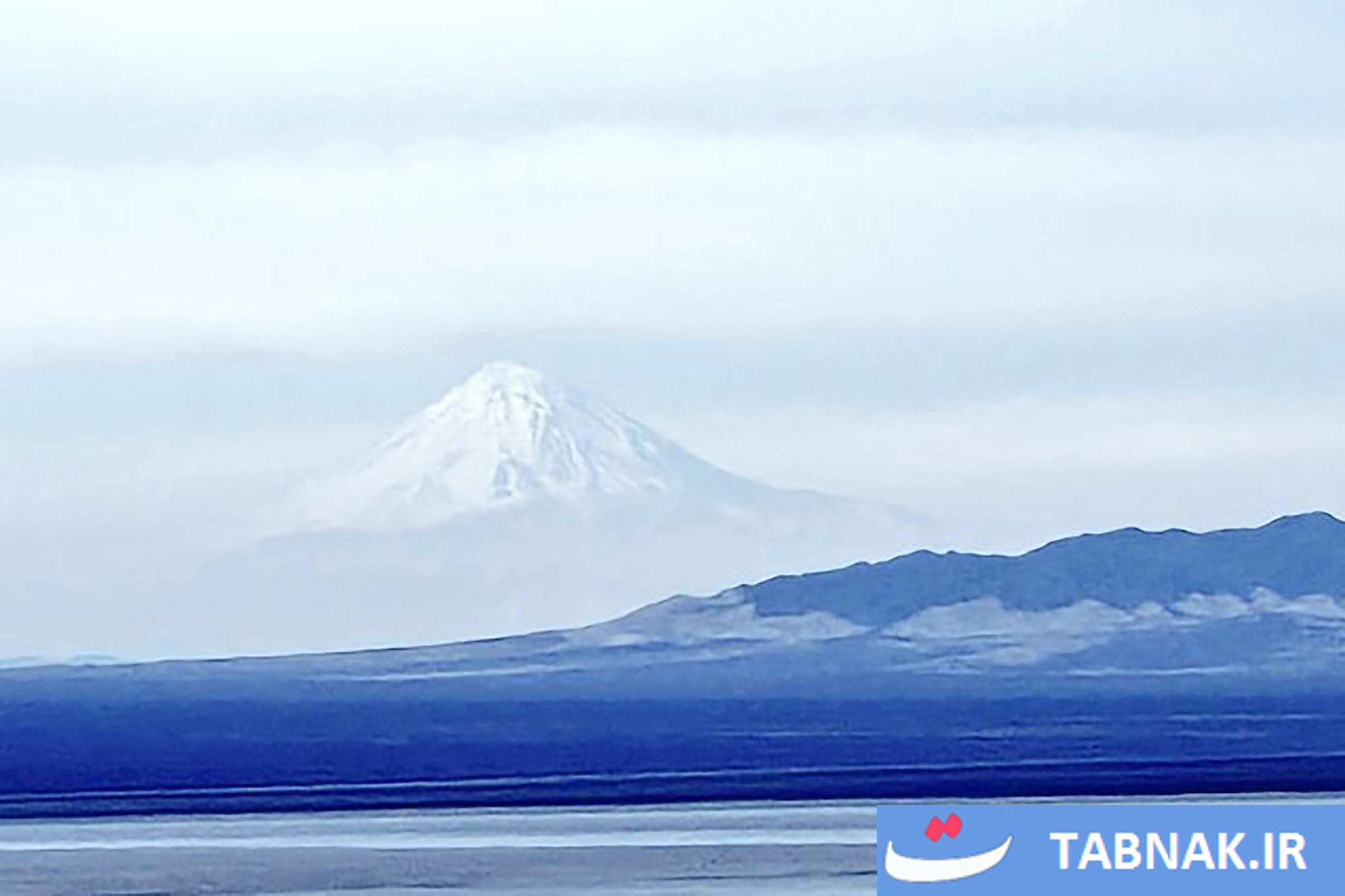 عکس: نمایی از دماوند از فاصله 100 کیلومتری