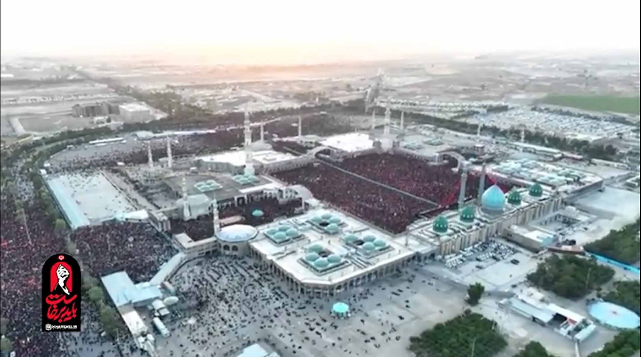 تصاویر هوایی از عظمت عزاداران در مسجد مقدس جمکران
