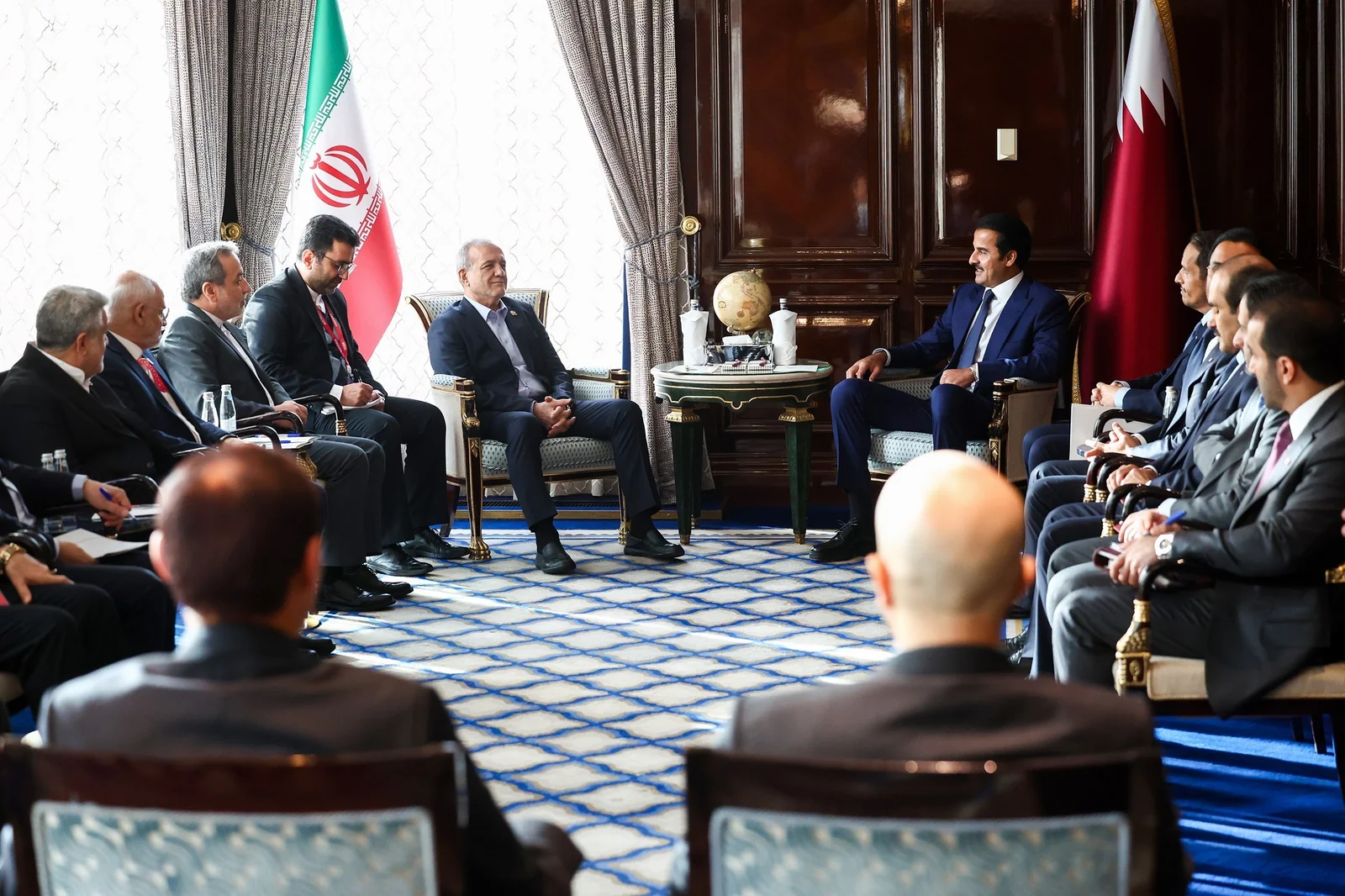 دیدار امیر قطر با پزشکیان
