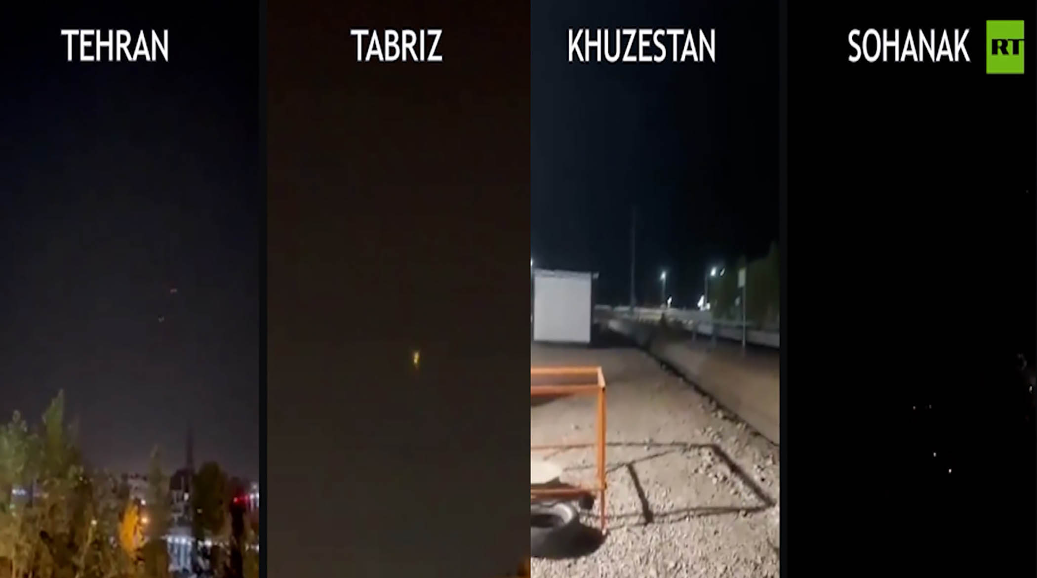 تصاویر درگیری پدافند هوایی تهران با هواگردهای متخاصم