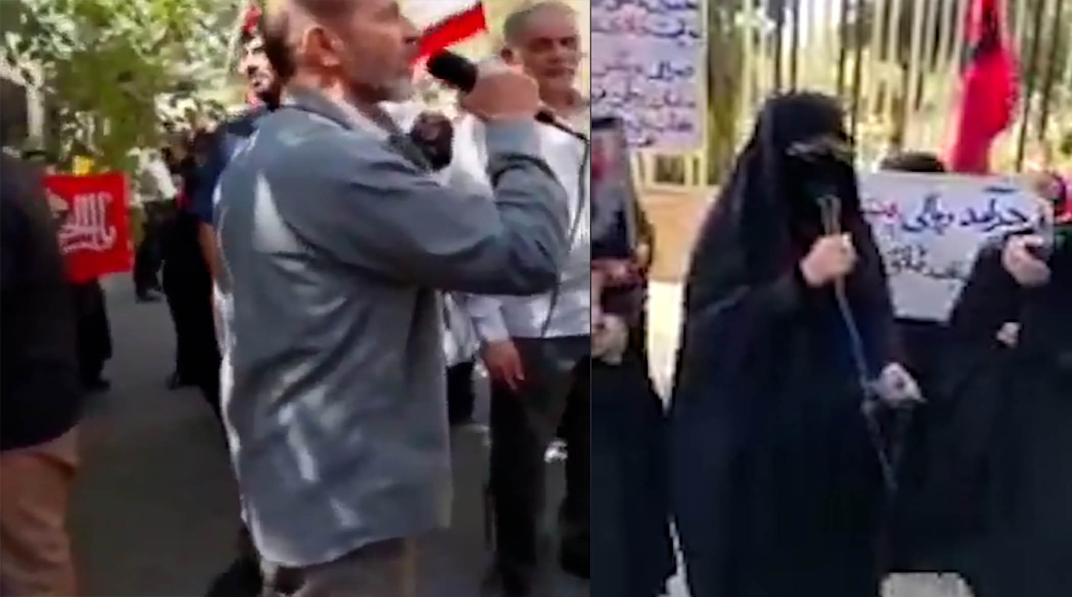 ویدیوهای تازه از تظاهرات سوپرانقلابی‌ها مقابل خانه حسن روحانی