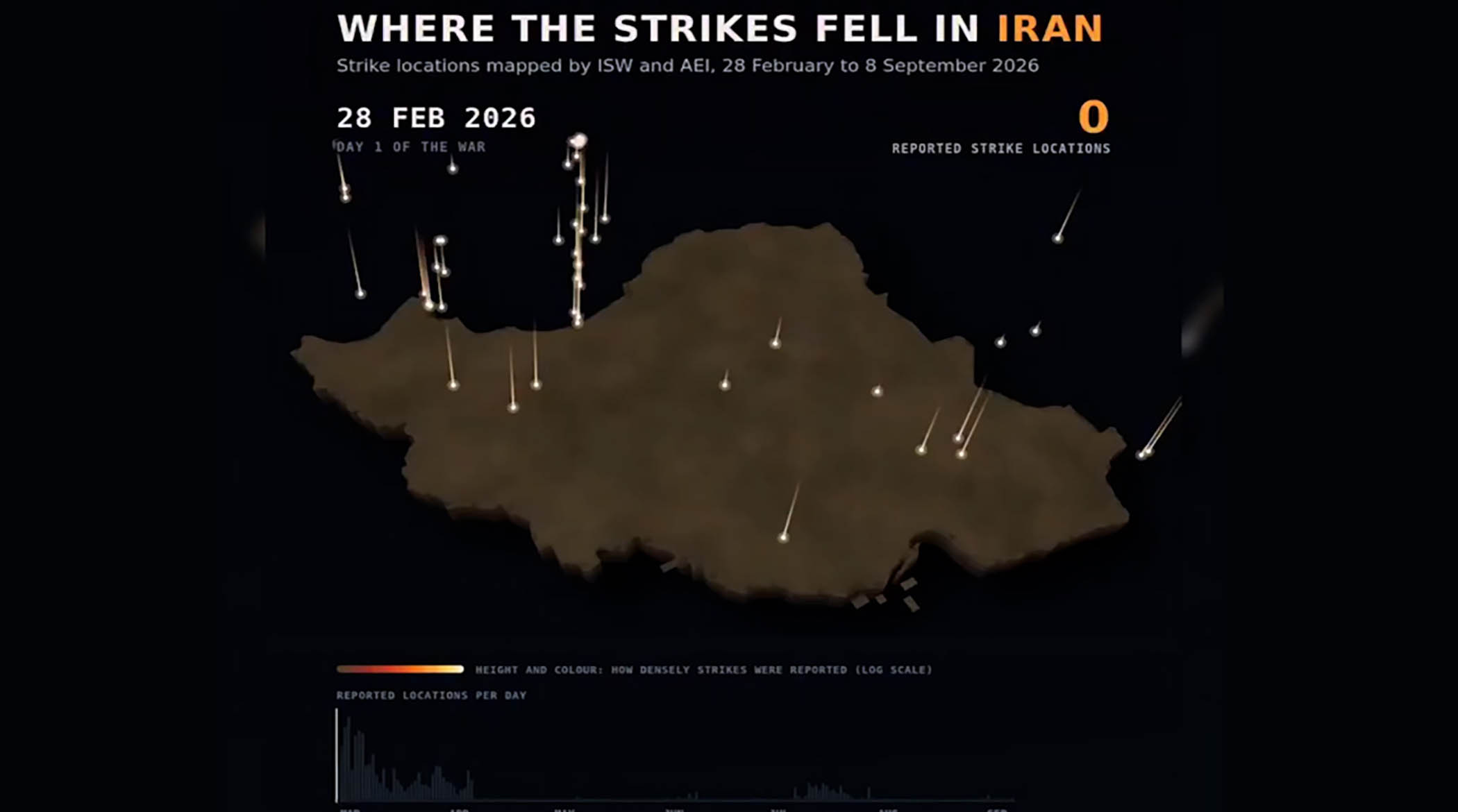 ویدیوی نقاط بمباران ایران در حملات آمریکا و اسرائیل